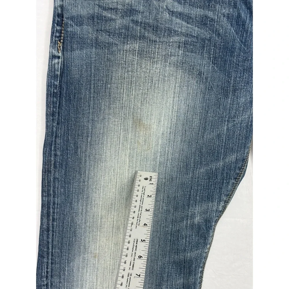 Guess Los Angeles Sunset Relaxed Fit‎ Straight Leg Jeans Mens Blue Denim 36 x 35